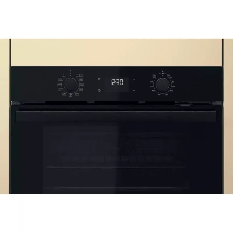 Einbau-Elektrobackofen WHIRLPOOL OMR58HU1B — 71 L, A+, hydrolytische Selbstreinigung, Umluft, Grill, Teleskopauszug