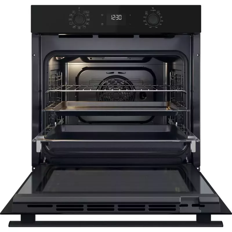 Einbau-Elektrobackofen WHIRLPOOL OMR58HU1B — 71 L, A+, hydrolytische Selbstreinigung, Umluft, Grill, Teleskopauszug