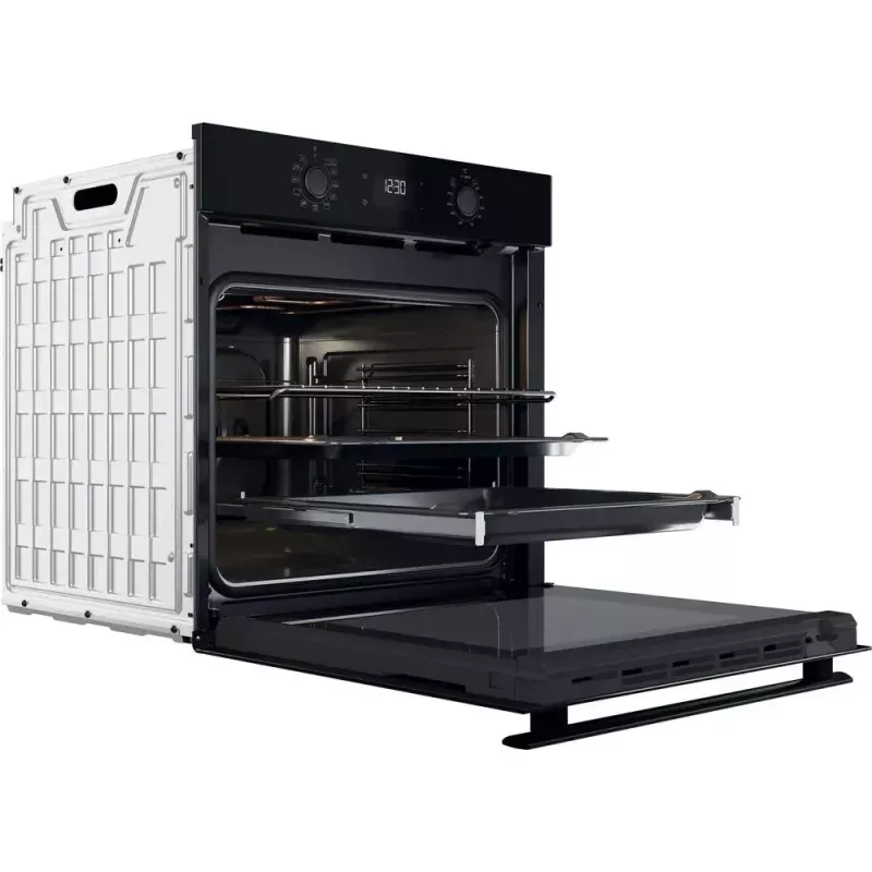 Einbau-Elektrobackofen WHIRLPOOL OMR58HU1B — 71 L, A+, hydrolytische Selbstreinigung, Umluft, Grill, Teleskopauszug