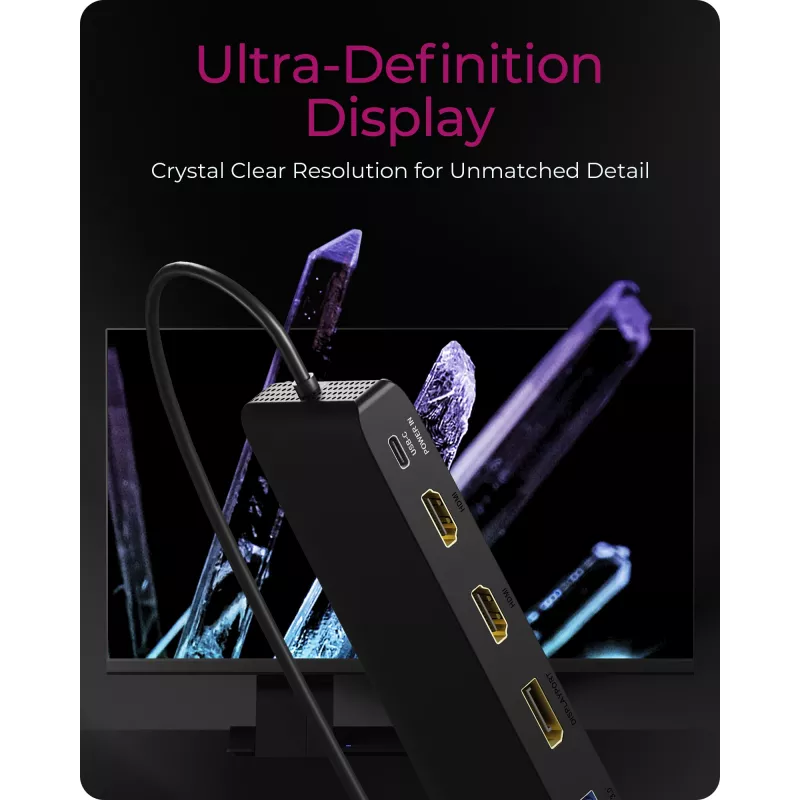 ICY BOX 11-in-1 Mobile DockingStation mit Triple-Video-Ausgang
