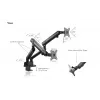 ICY BOX IB-MS314-T 81,3 cm (32 Zoll) Schreibtisch Schwarz