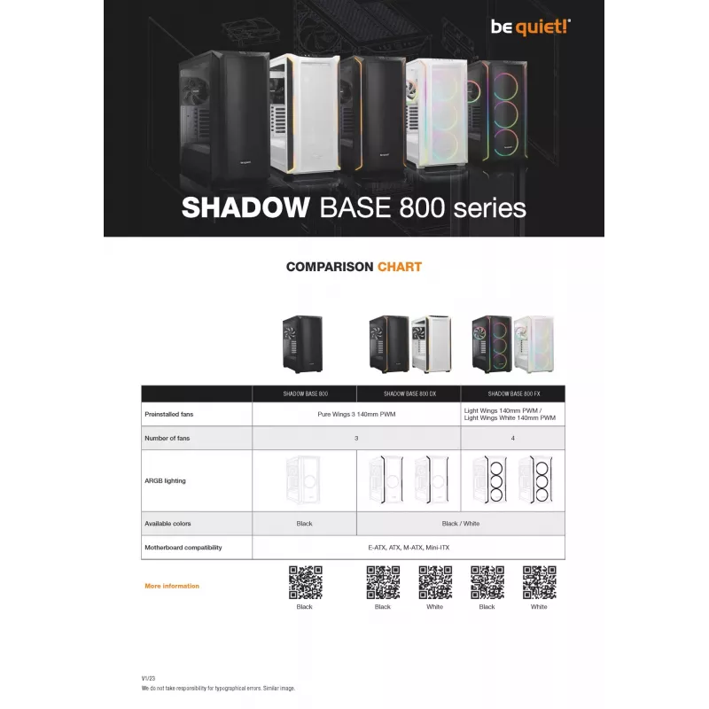 PC-Gehäuse be quiet! Shadow Base 800 DX Midi Tower Schwarz