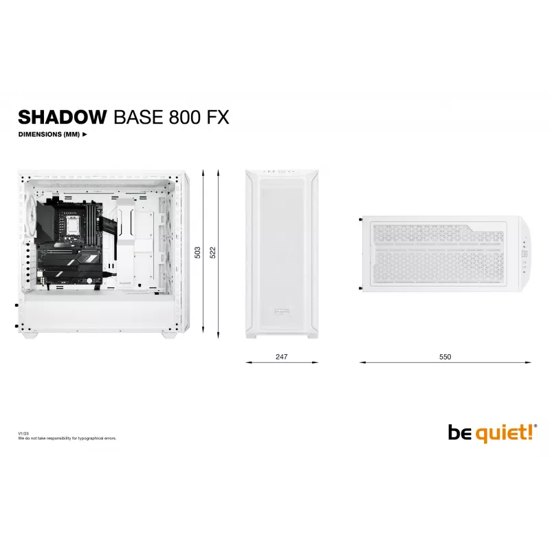 be quiet Shadow Base 800 FX Weiß Midi Tower
