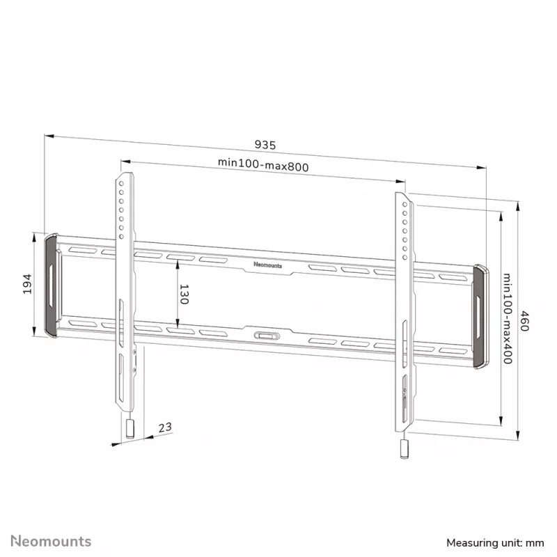 Neomounts WL30-550BL18 TV-Wandhalterung 43-86 Zoll - ultraflach - einfache Installation