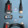 Axagon ADS-1PSN USB-A 2.0 - seriell RS-232 DB9-M Prolific Adapterkabel 1,5 m