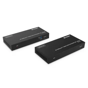 DIGITUS HDBaseT KVM Extender Set - 150m 4K/60Hz USB 1.1 PoC IR schwarz