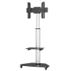 Techly Bodenständer mit Ablagewagen TV LCD/LED/Plasma 37-70 Zoll Silber