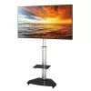 Techly Bodenständer mit Ablagewagen TV LCD/LED/Plasma 37-70 Zoll Silber