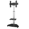 Techly Bodenständer mit Ablagewagen TV LCD/LED/Plasma 37-70 Zoll Silber