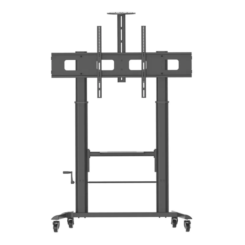 Multimedia-Wagen TECHLY ICA-TR230 Schwarz für Flachbildschirm bis zu 110 Zoll, VESA 900x600, Höhe 1850 mm, Traglast 120 kg