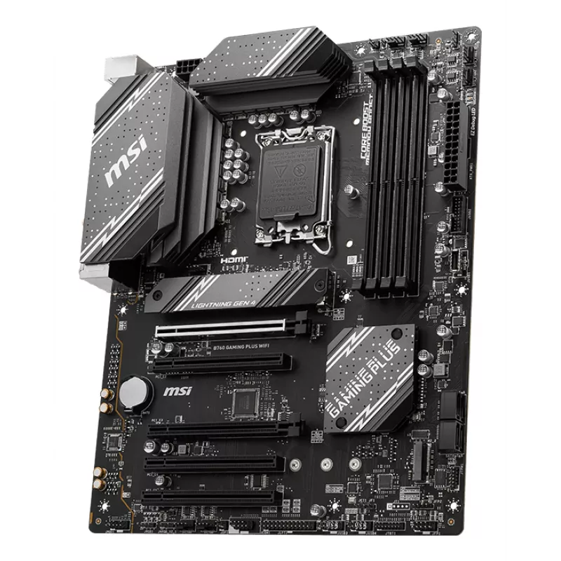 Motherboard MSI B760 GAMING PLUS WIFI — Intel B760, LGA 1700, ATX, DDR5, 4 DIMM, Wi‑Fi 6E, 2.5Gb LAN