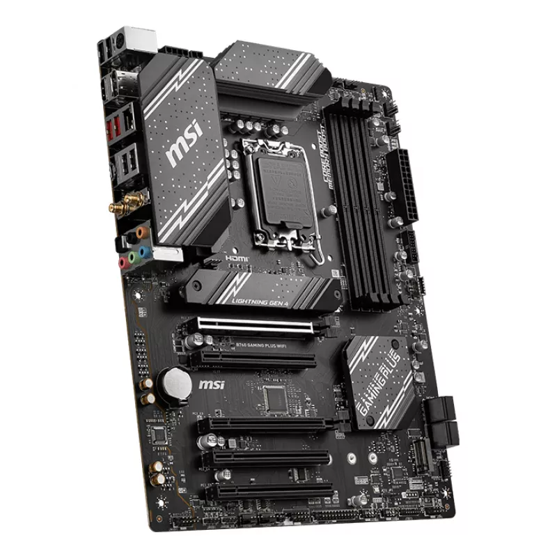 Motherboard MSI B760 GAMING PLUS WIFI — Intel B760, LGA 1700, ATX, DDR5, 4 DIMM, Wi‑Fi 6E, 2.5Gb LAN