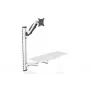 DIGITUS Workstation (Monitor. Tastatur. Maus) Wandhalterung 32 Zoll. 8 kg. VESA 75x75/100x100. Weiß/Schwarz