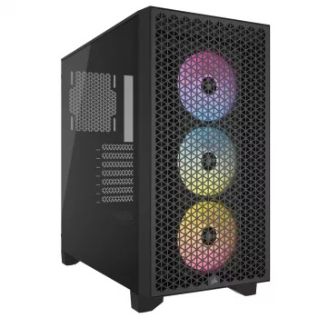 CORSAIR Mid-tower Pc Case - 3000d RGB Airflow - Schwarz