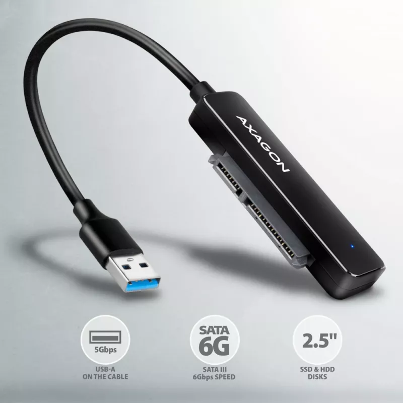 Axagon ADSA-FP2A Schnittstellenkarte USB 3.2 Gen 1 SATA Stecker Schwarz