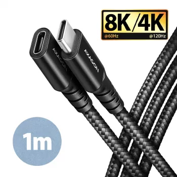 Axagon BUCM32-CF10AB SPEED+ USB-C USB 20Gbps Verlängerungskabel 1 m