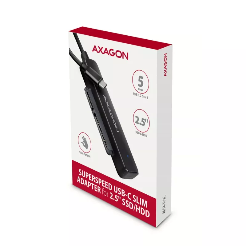 Axagon ADSA-FP2C USB-C 5Gbps - SATA 6G, 2.5 SSD/HDD SLIM Adapter - Adapter - Digitale/Daten-Schnittstellenkarten/Adapter