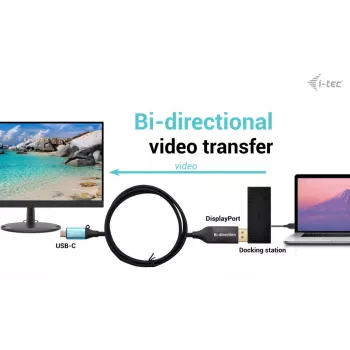 i-tec USB-C DisplayPort Bi-Direktional Kabeladapter 8K/30Hz 150 cm