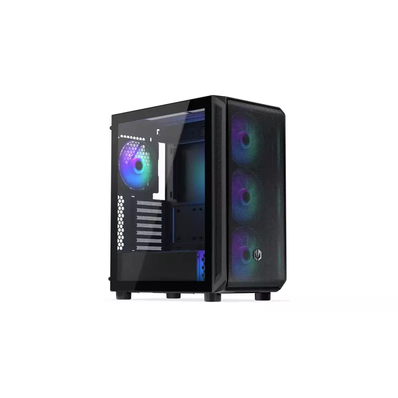 PC-Gehäuse ENDORFY Arx 500 ARGB ATX Schwarz — gehärtetes Glas, ARGB, ATX, max. GPU 350 mm, CPU-Kühler Höhe 179 mm, 7 Erweiterungsslots