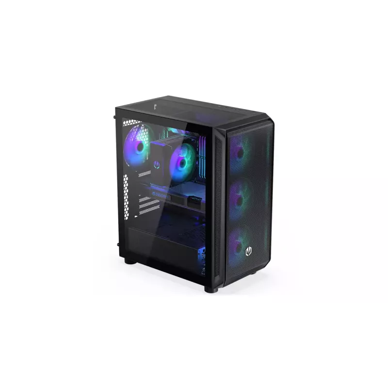 PC-Gehäuse ENDORFY Arx 500 ARGB ATX Schwarz — gehärtetes Glas, ARGB, ATX, max. GPU 350 mm, CPU-Kühler Höhe 179 mm, 7 Erweiterungsslots