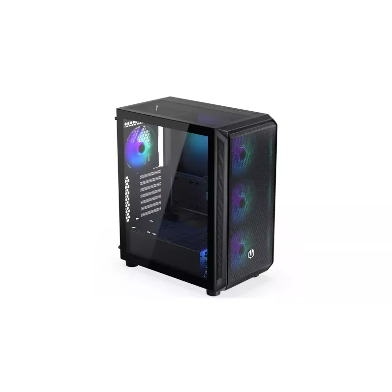 PC-Gehäuse ENDORFY Arx 500 ARGB ATX Schwarz — gehärtetes Glas, ARGB, ATX, max. GPU 350 mm, CPU-Kühler Höhe 179 mm, 7 Erweiterungsslots