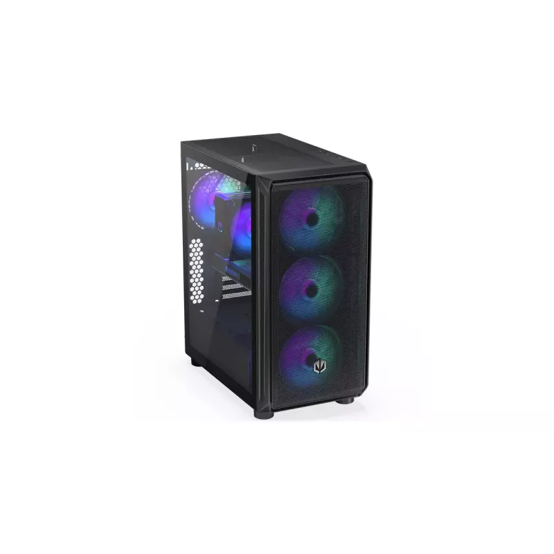 PC-Gehäuse ENDORFY Arx 500 ARGB ATX Schwarz — gehärtetes Glas, ARGB, ATX, max. GPU 350 mm, CPU-Kühler Höhe 179 mm, 7 Erweiterungsslots
