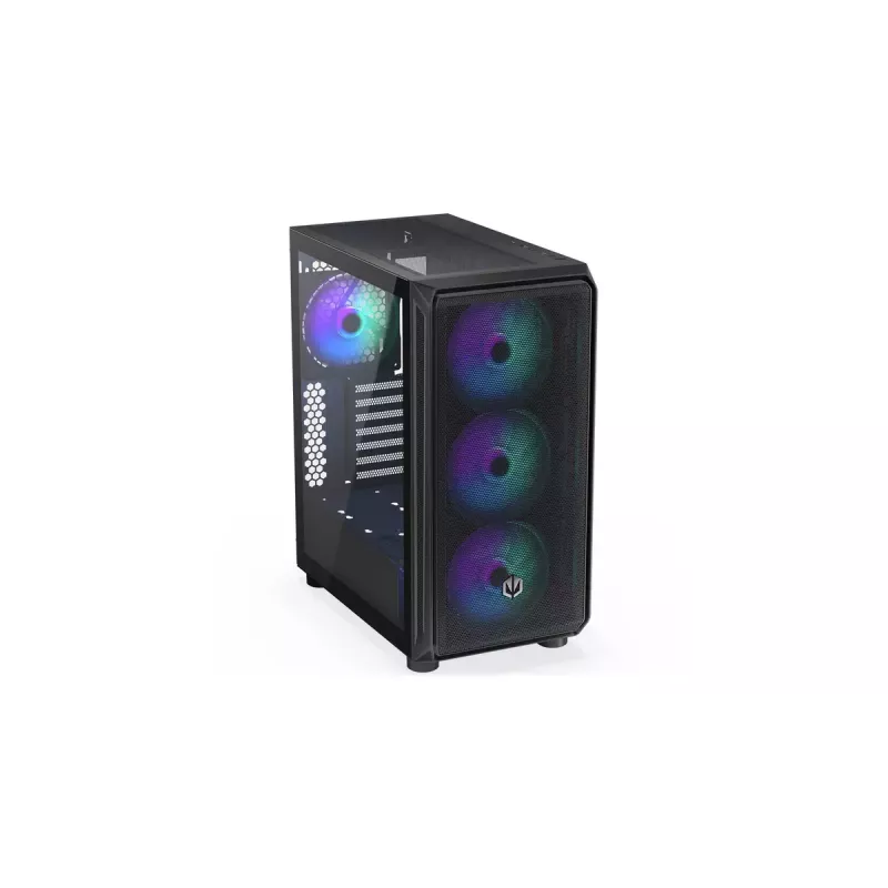 PC-Gehäuse ENDORFY Arx 500 ARGB ATX Schwarz — gehärtetes Glas, ARGB, ATX, max. GPU 350 mm, CPU-Kühler Höhe 179 mm, 7 Erweiterungsslots