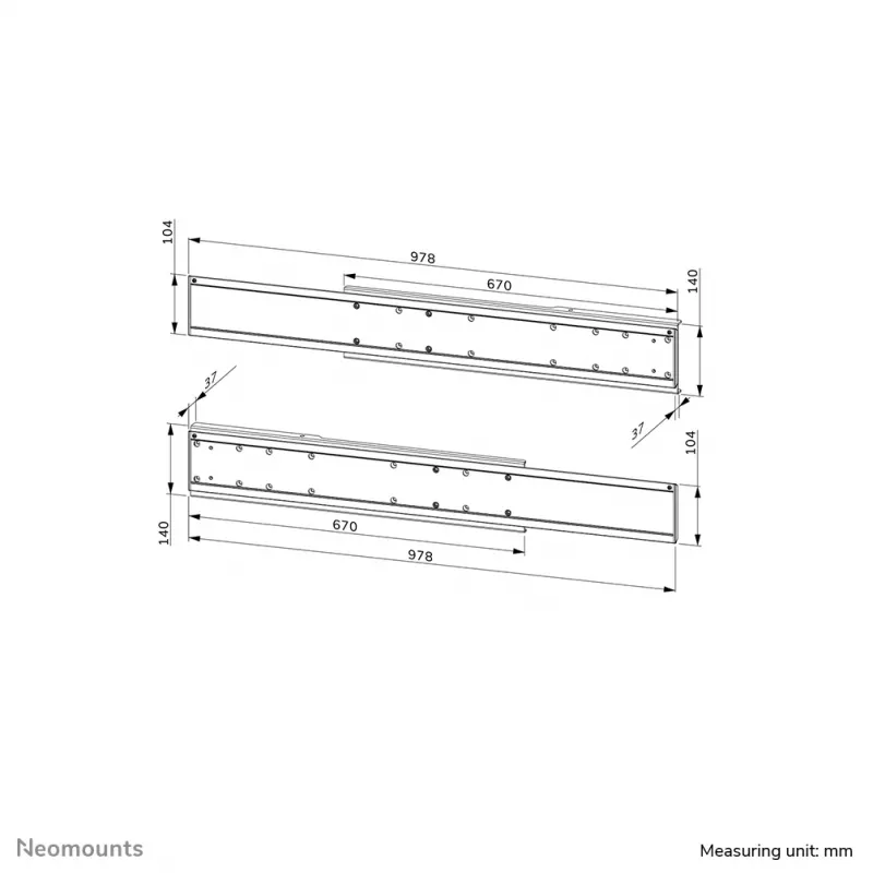Neomounts ADM-875BL2 Dual-Screen-Adapter 42-65 Zoll