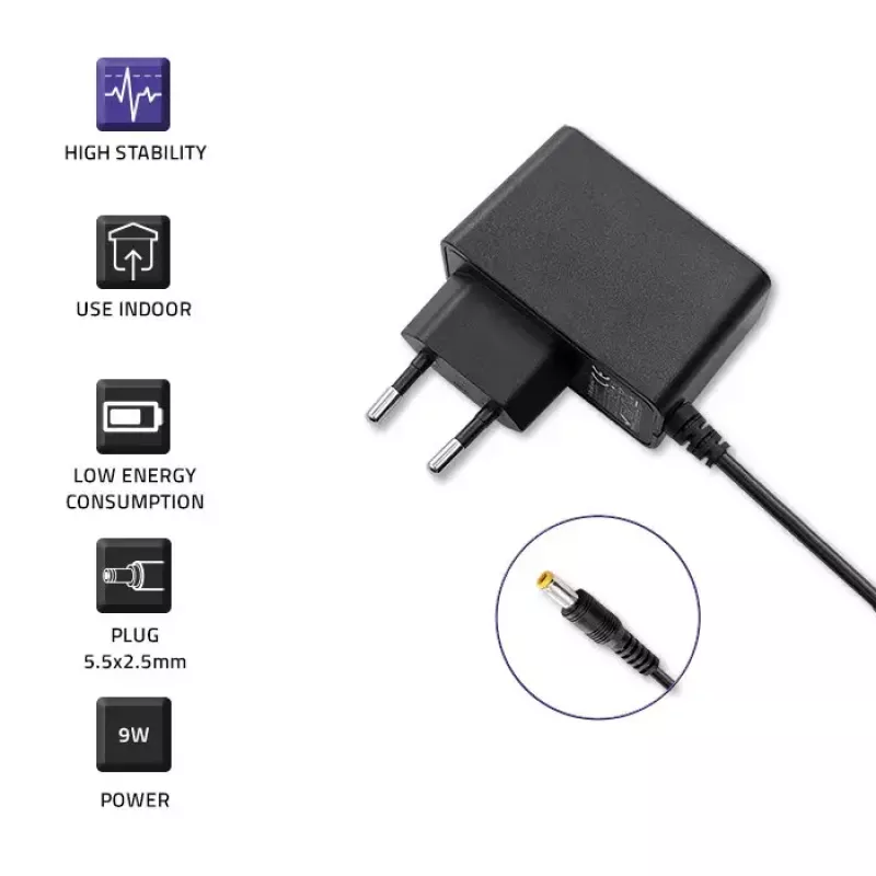 Netzteil Qoltec 52403 Indoor 9W Schwarz 220-240V