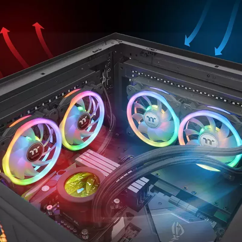Thermaltake SWAFAN 12 RGB 12 cm Lüfter Schwarz 500–2000 RPM