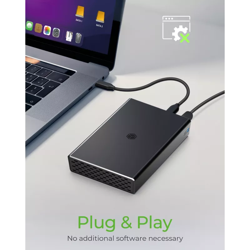 ICY BOX RAID-Gehäuse für 2x HDD/SSD USB 3.2 Gen 2 Type-C® / Type-A Schnittstelle