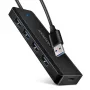 Axagon HUE-C1A 4x USB 5Gbps TRAVEL-Hub, USB-C Power-Eingang, 19 cm USB-A-Kabel