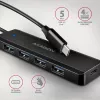 Axagon HUE-C1C 4x USB 5Gbps TRAVEL Hub, USB-C Power IN, 19 cm USB-C Kabel
