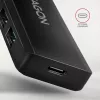 Axagon HUE-C1C 4x USB 5Gbps TRAVEL Hub, USB-C Power IN, 19 cm USB-C Kabel