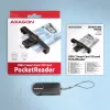 Axagon CRE-SMPC USB-C Smartcard-/Personalausweisleser PocketReader Smartcard-Lesegerät Innenbereich USB-Typ-C Schwarz