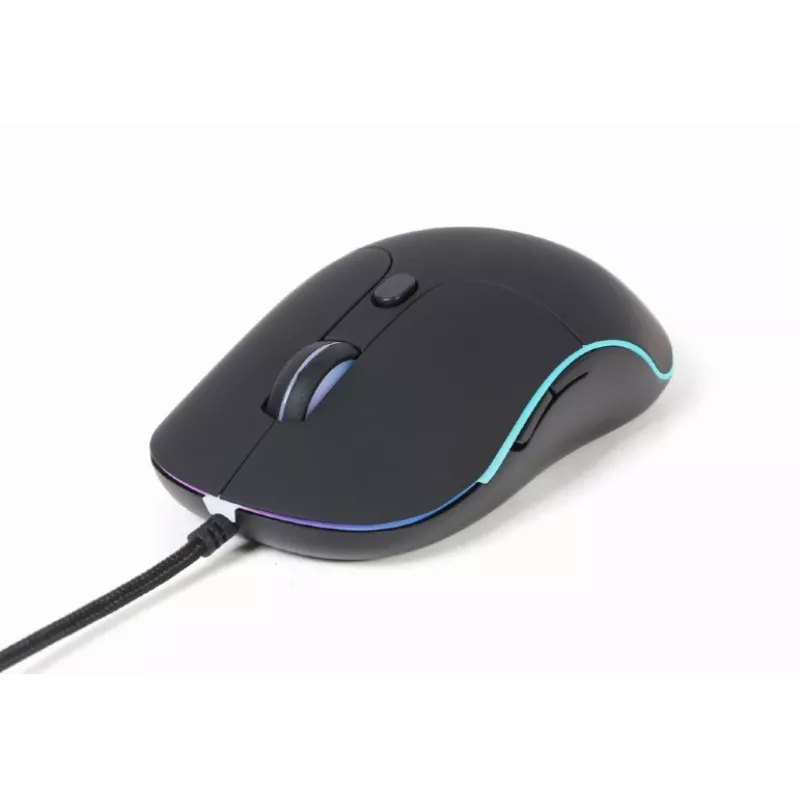 Kabelgebundene USB-Gaming-Maus GEMBIRD MUS-UL-02 — Beidhändig, 2400 DPI, 6 Tasten, Schwarz