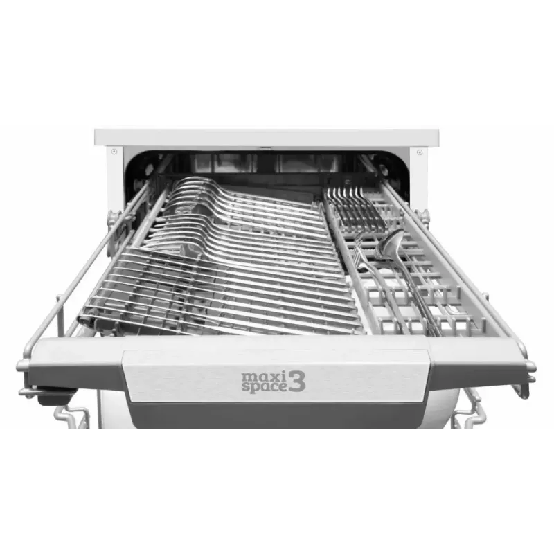 Freistehender Geschirrspüler AMICA DFM44C7EOQWH, 14 Maßgedecke, 47 dB, Edelstahl-Innenraum, Invertermotor