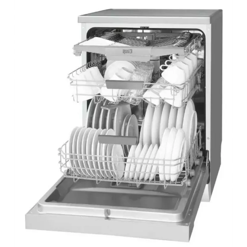 Freistehender Geschirrspüler AMICA DFM64C7EOQIH, 14 Maßgedecke, Inox, 47 dB, Energieklasse C