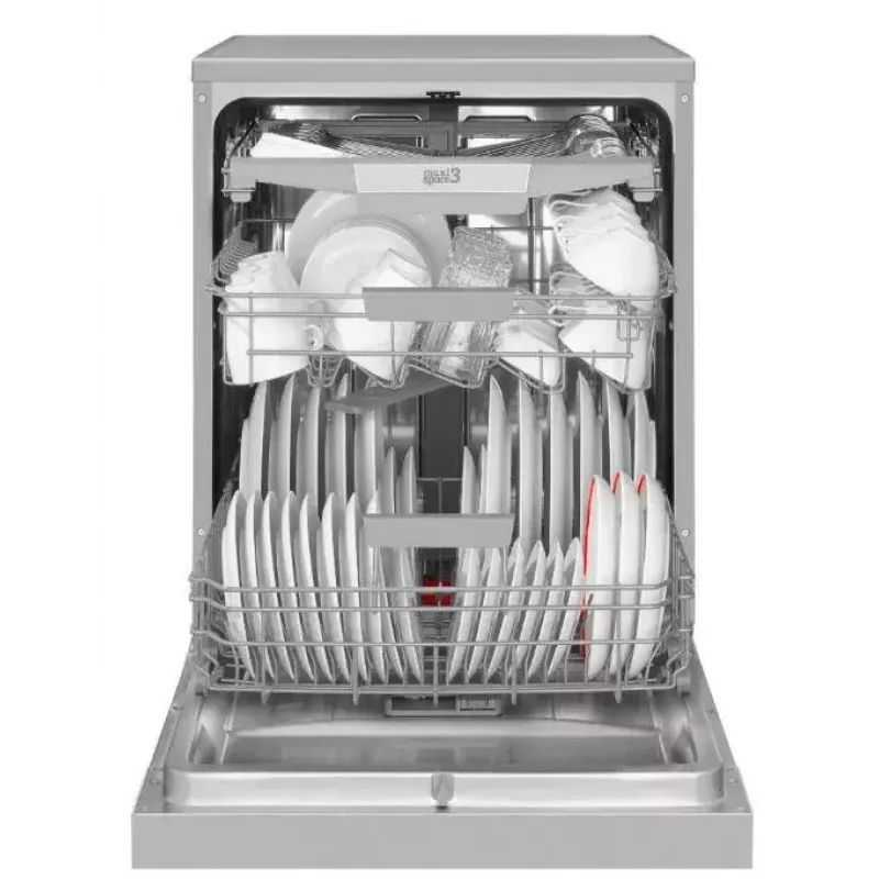 Freistehender Geschirrspüler AMICA DFM64C7EOQIH, 14 Maßgedecke, Inox, 47 dB, Energieklasse C