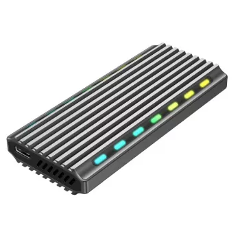 SSD-Gehäuse GEMBIRD EE2280-U3C-03 Schwarz für ein M.2-Laufwerk, USB 3.2 Gen 2 (10 Gbit/s), USB Type-C, Aluminium