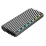 SSD-Gehäuse GEMBIRD EE2280-U3C-03 Schwarz für ein M.2-Laufwerk, USB 3.2 Gen 2 (10 Gbit/s), USB Type-C, Aluminium