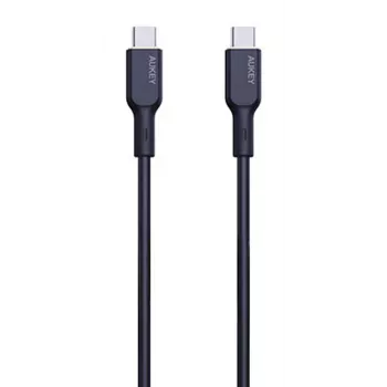 AUKEY USB-Ladekabel - 1x USB Typ-C auf 1x USB Typ-C - PD 100W 5A - 1m Schwarz (Silikon)