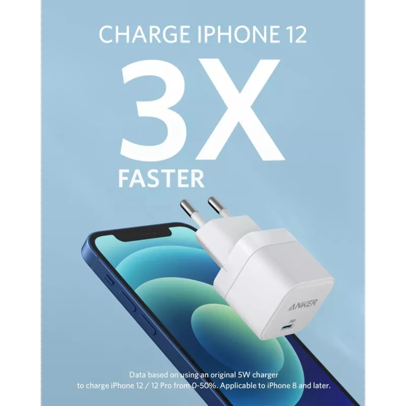 Ladegerät Anker PowerPort III Universal White AC Schnellladung Innenbereich