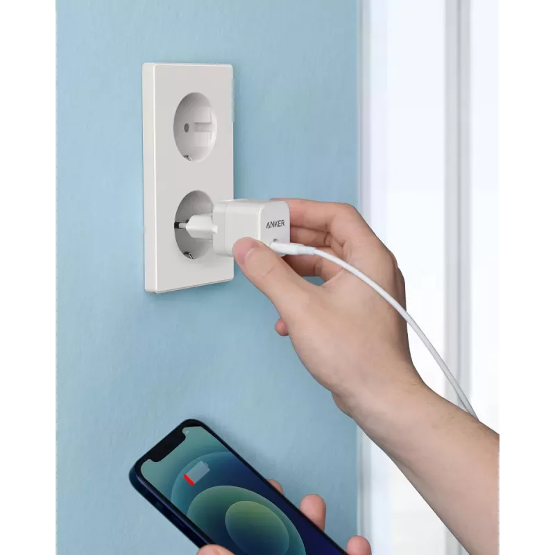 Ladegerät Anker PowerPort III Universal White AC Schnellladung Innenbereich