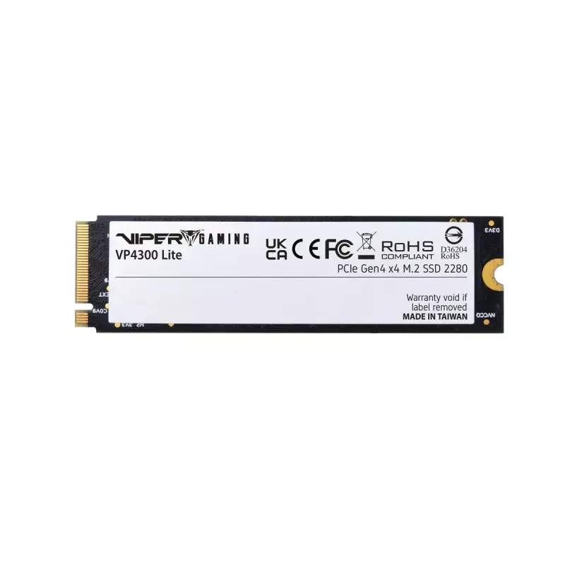 M.2 2280 NVMe SSD PATRIOT VP4300 Lite 4 TB, PCIe 4.0 x4, Lesen 7400 MB/s, Schreiben 6000 MB/s, NVMe 2.0