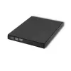 Externes DVD-RW-Laufwerk Qoltec 51858, USB 2.0 & eSATA, Tray-Loading, schwarz, 24x CD / 8x DVD