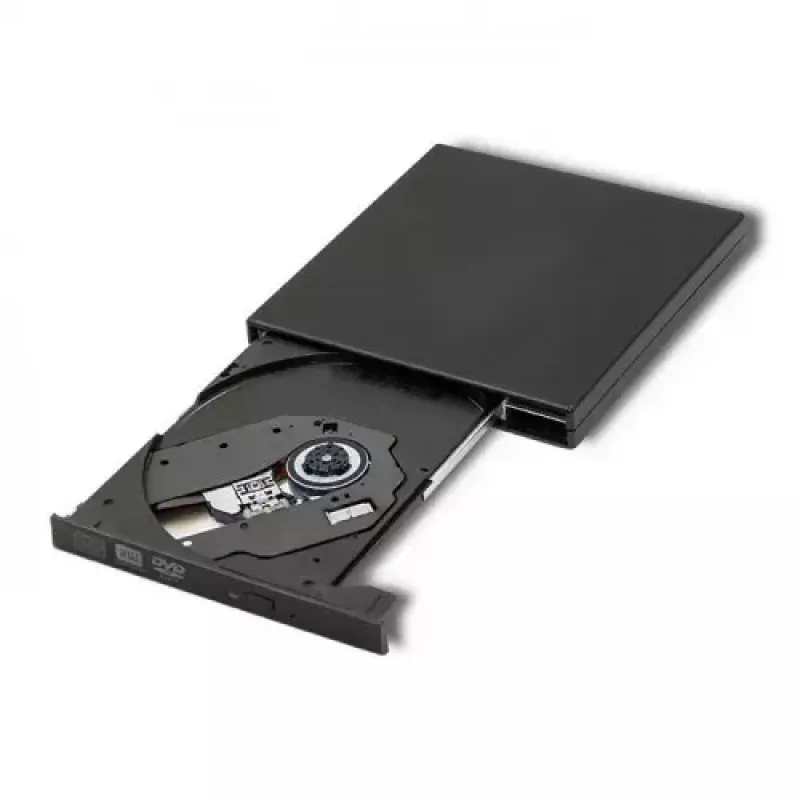 Externes DVD-RW-Laufwerk Qoltec 51858, USB 2.0 & eSATA, Tray-Loading, schwarz, 24x CD / 8x DVD