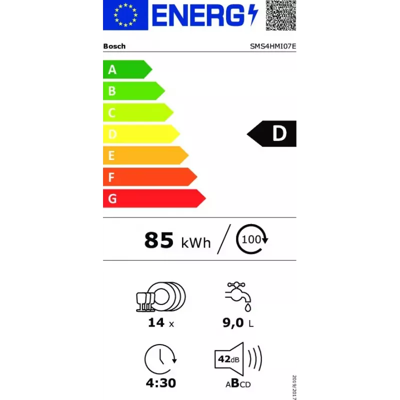 Bosch Serie 4 SMS4HMI07E Geschirrspüler Freistehend 14 Maßgedecke