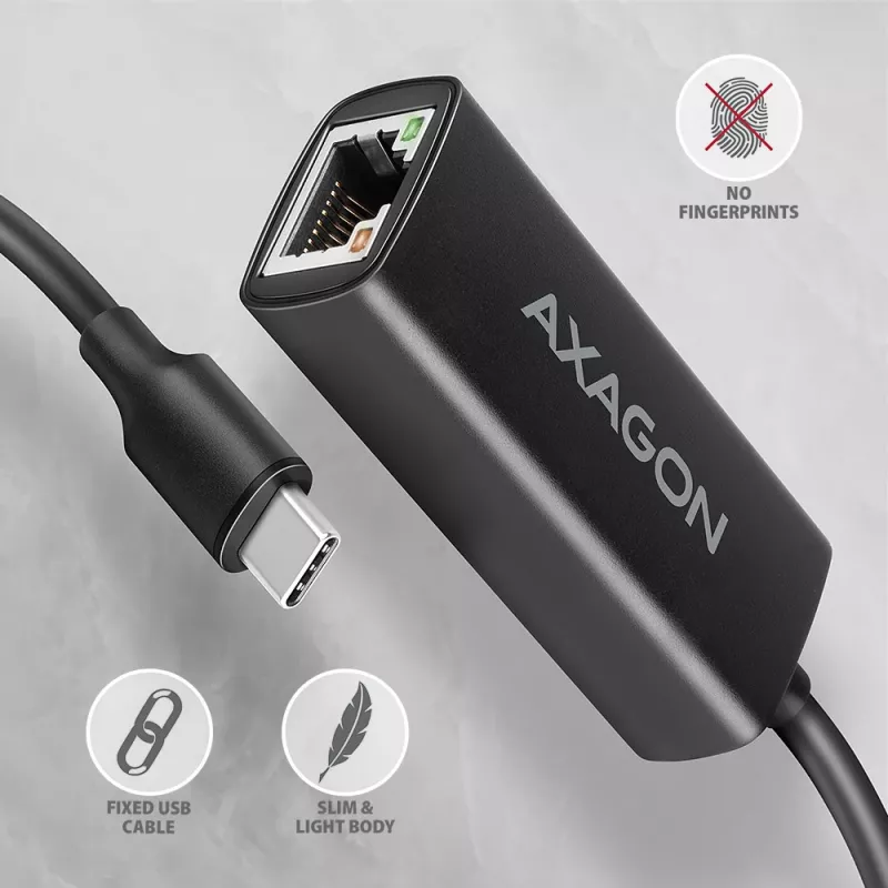 Axagon ADE-ARC USB-C 3.2 Gen 1 - Gigabit-Ethernet-Adapter, Realtek 8153