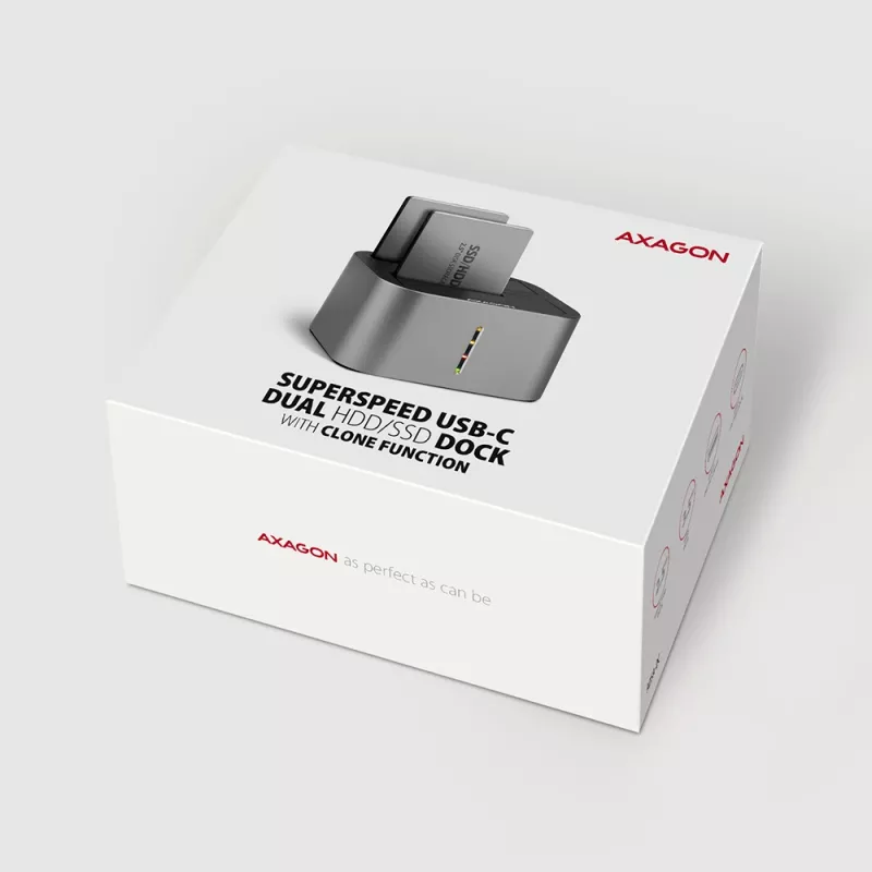 Axagon ADSA-DC SuperSpeed USB DUAL 2.5 Zoll/3.5 Zoll HDD/SSD DUAL Dock
